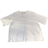 Women's White Short Sleeve T-Shirt Jersey Cotton Top Size Medium