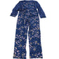 Girls Floral Print Long Sleeve Jumpsuit Size 9-10 Years