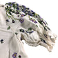 River Island Floral Ruffle Blouse UK8 Women's Cream Lightweight Viscose Top