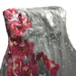 Halston Sequin Maxi Dress Size 4 Women's Floral Print Ombre Sequins Evening