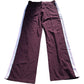 Baukjen Track Pants UK12 Women's Maroon Eco Viscose Thin Striped Activewear