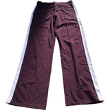 Baukjen Track Pants UK12 Women's Maroon Eco Viscose Thin Striped Activewear