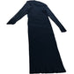 River Island Diamante Long Sleeve Bodycon Dress UK16 Women's Black