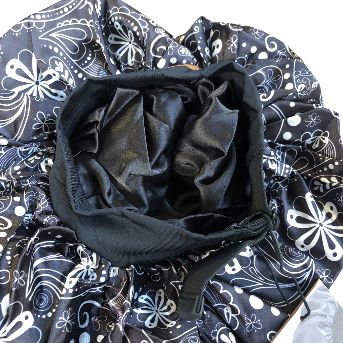 Hat Hut Satin Silk Sleep Cap Paisley Design Soft Sleepwear With Scrunchie