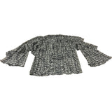 Branded Khaki Printed Ruffle Blouse - Size 8