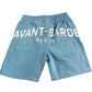 AVANT-GARDE Men’s Shorts UK XL Sky Blue Cotton Polyester Athletic Pants