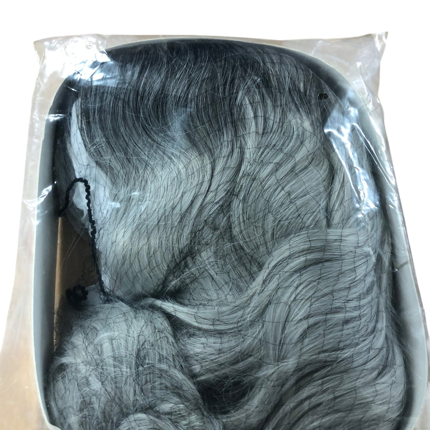 BESTUNG Short Grey Ombre Bob Wig with Fringe 10 Inch Women's Wavy Hair