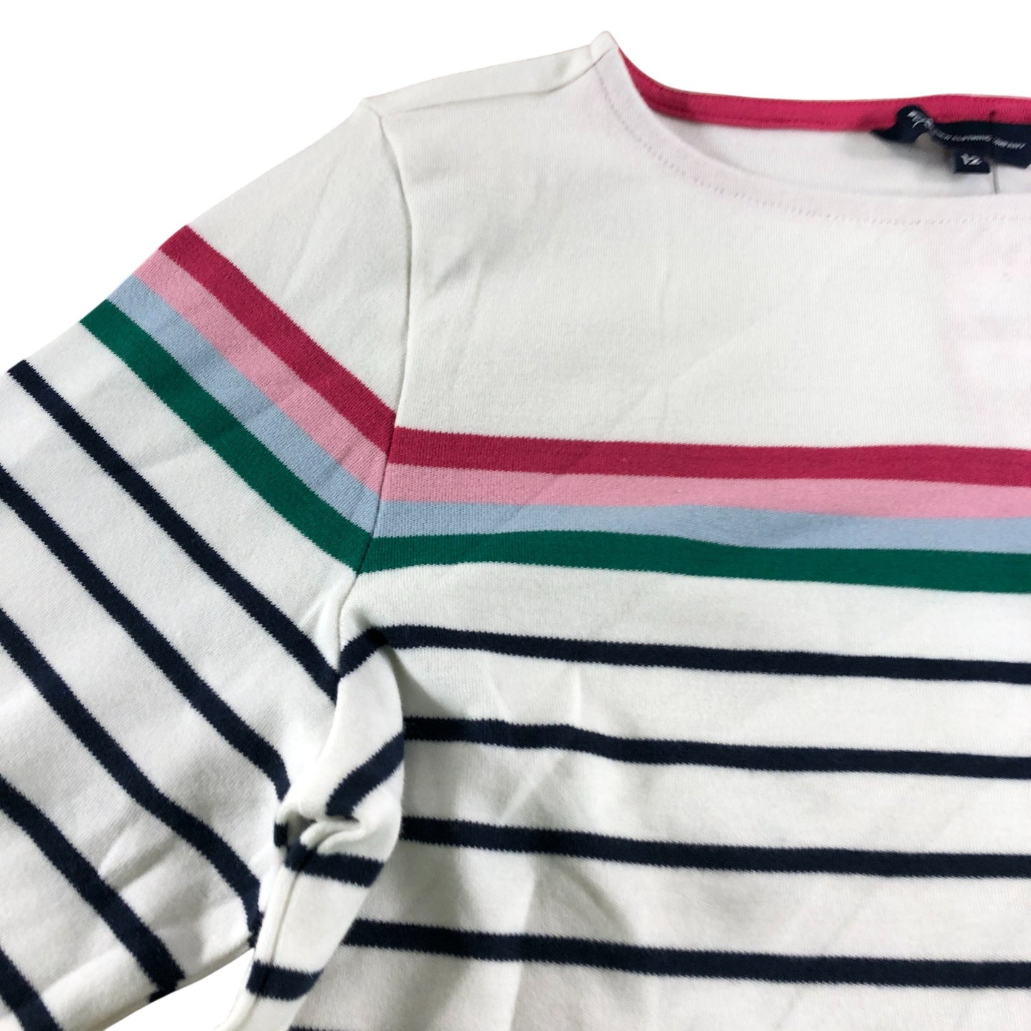 Crew Clothing Company Striped Top Size 12 Women's Long Sleeve Cotton