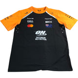 McLaren Formula 1 Team Race Shirt Men's Orange Black Sportswear Small