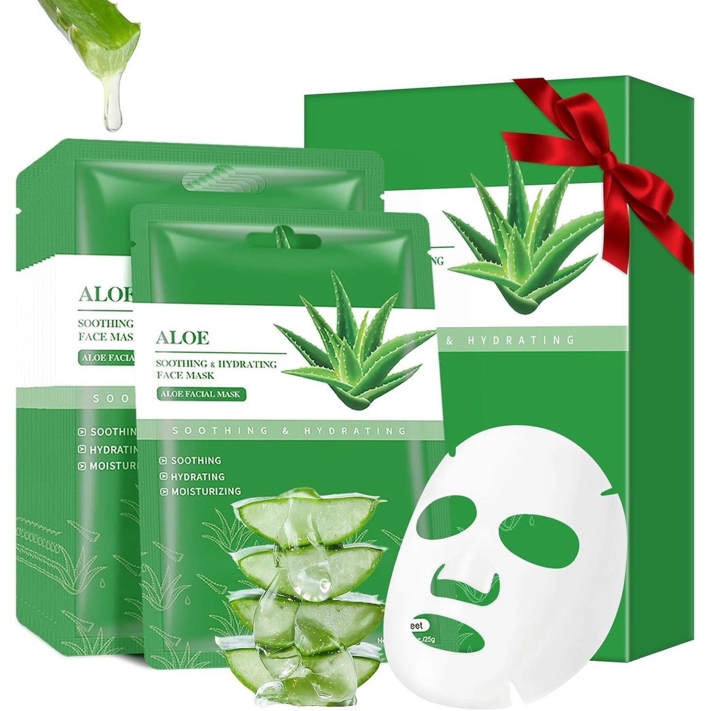 IREV Aloe Soothing Hydrating Face Mask 10 Sheets Skin Care Hydration