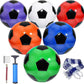 6 Pack Size 5 Soccer Balls With Pump And Accessories Multi Colour Training Set