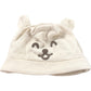 So Cute Baby Hat Bib Set 3-6 Months Organic Cotton Bear Design Cream Set 68cm