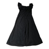 Black Poet Collar Midi Dress Size 10
