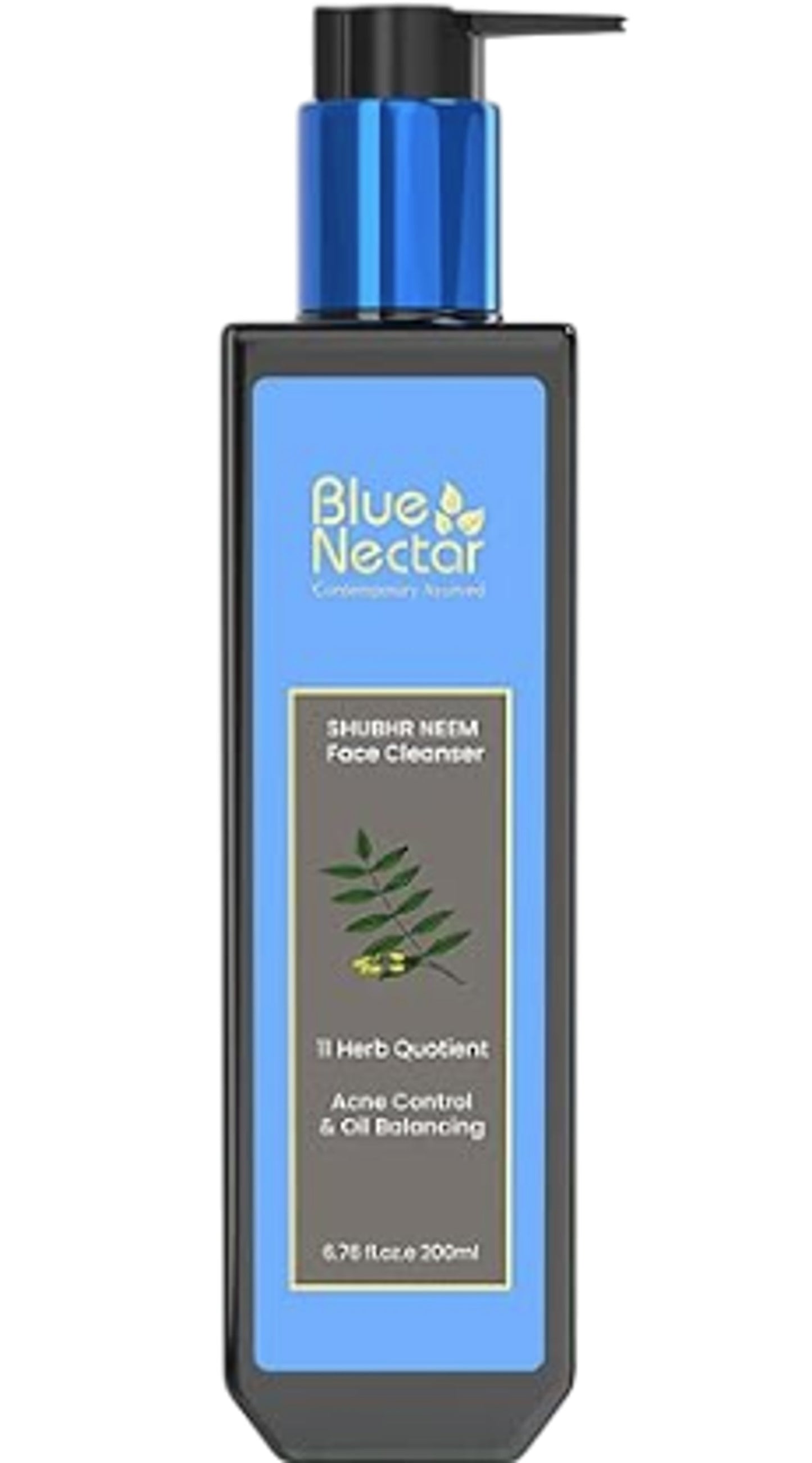 BLUE NECTAR SHUBHR NEEM Face Cleanser 200ml Acne Control Oil Balancing