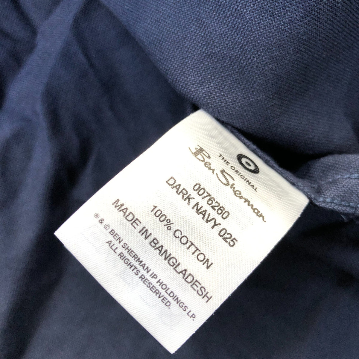 Ben Sherman Dark Navy Long Sleeve Casual Oxford Shirt Size XL