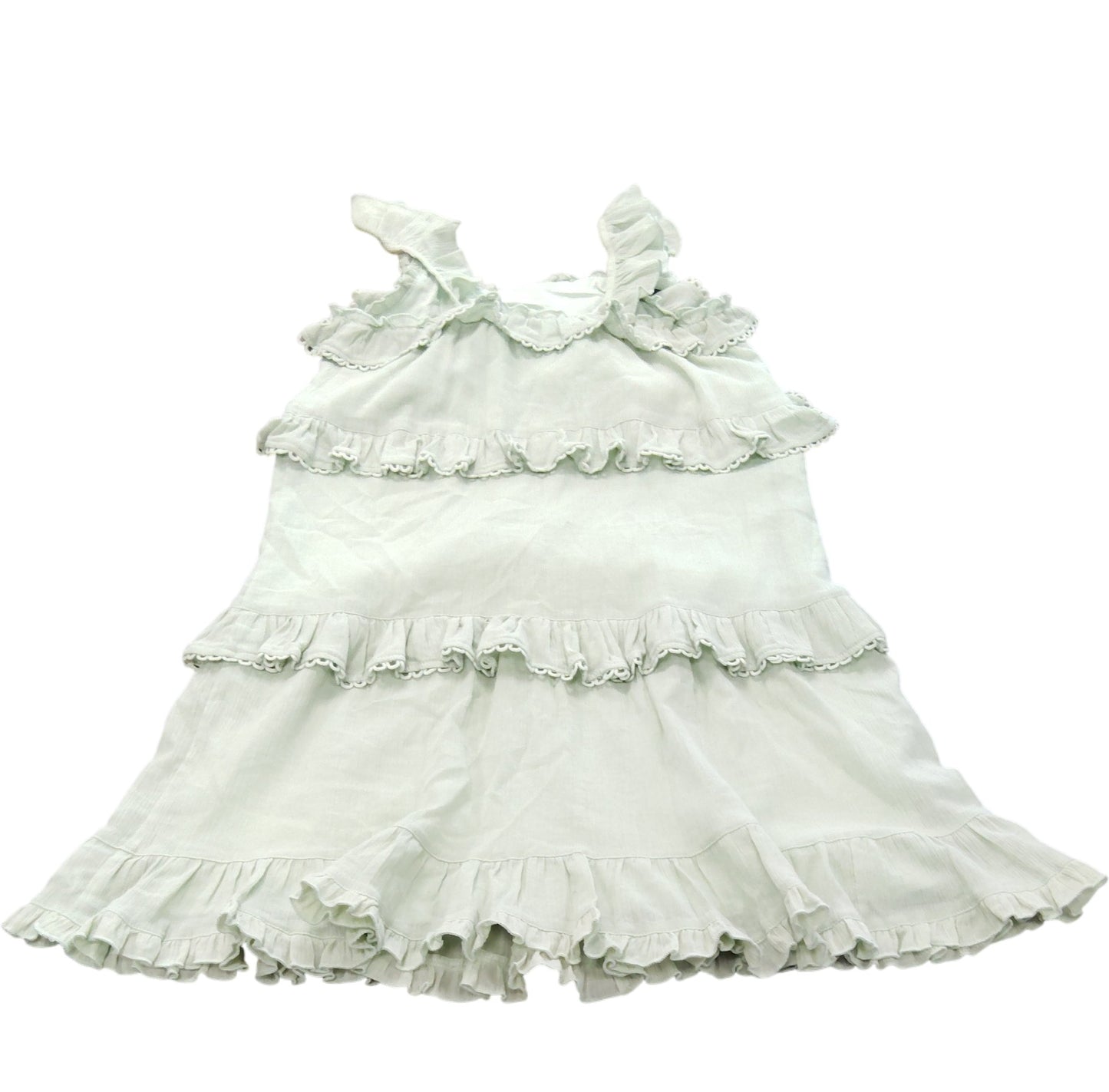 River Island Girls Dress 12 Years  Mint Green Ruffle Sleeveless Summer Dress