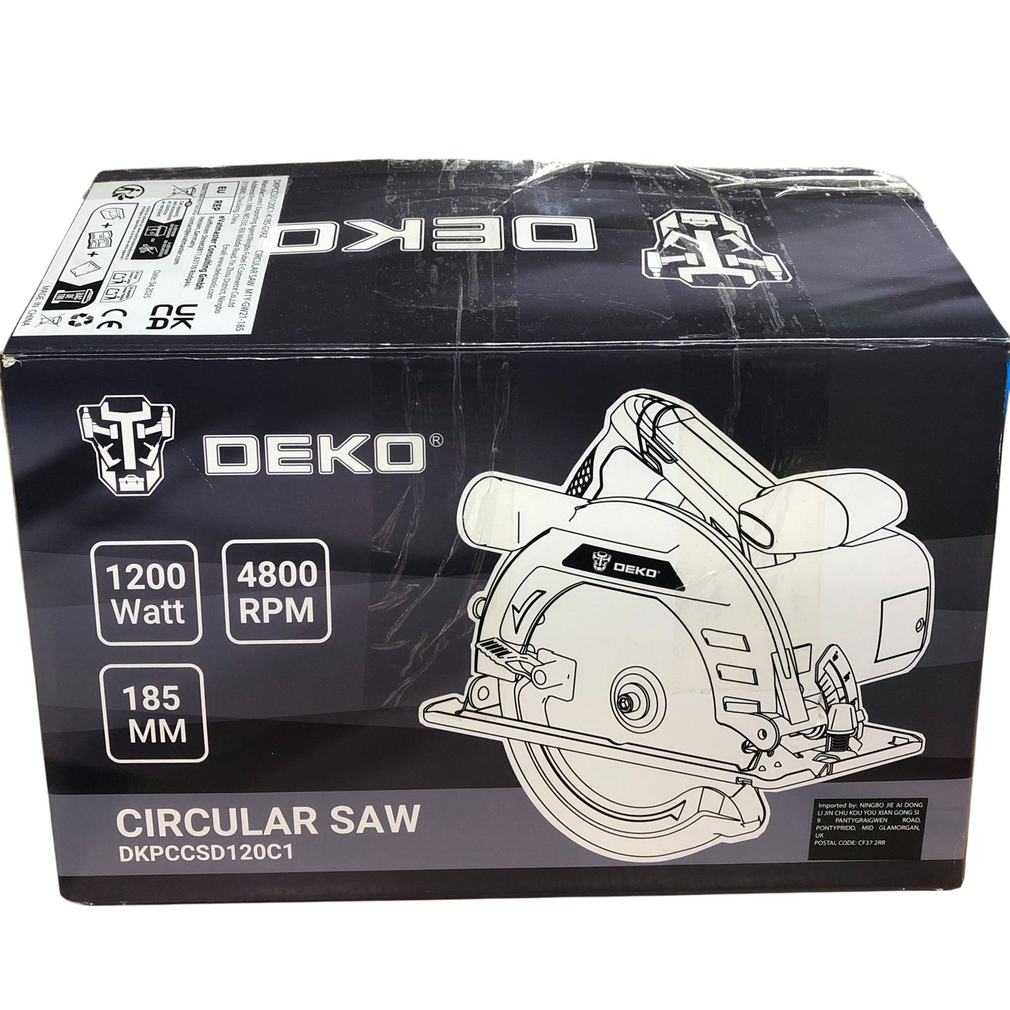 DEKO Circular Saw DKPCCSD120C1 1200W 185MM 4800RPM Cutting Tool Power Saw