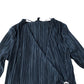 River Island Women's Long Sleeve Plisse Wrap Top Black With Ring Detail