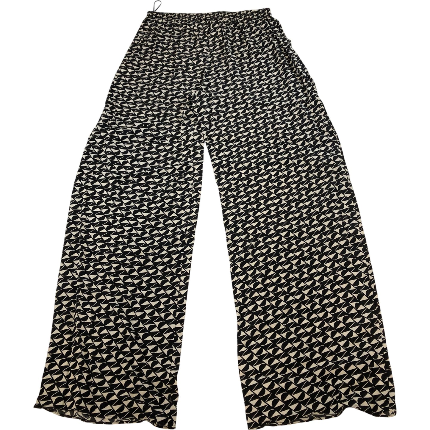 River Island Black And White Geometric Trousers UK8 Women's Lightweight Viscose