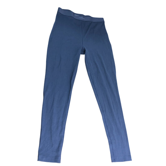 Calvin Klein Women's Leggings M - UK 10 Grey Ribbed Stretch Cotton Blend