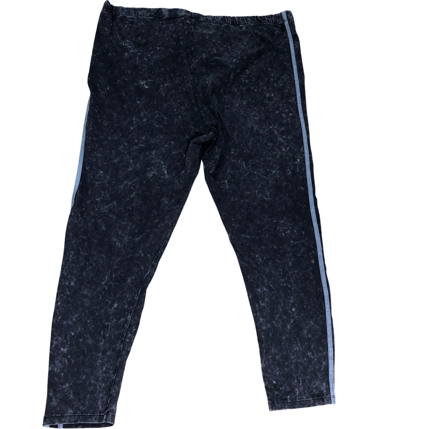 Yours UK30 Women’s Activewear Joggers Black Marble Design with Side Stripes