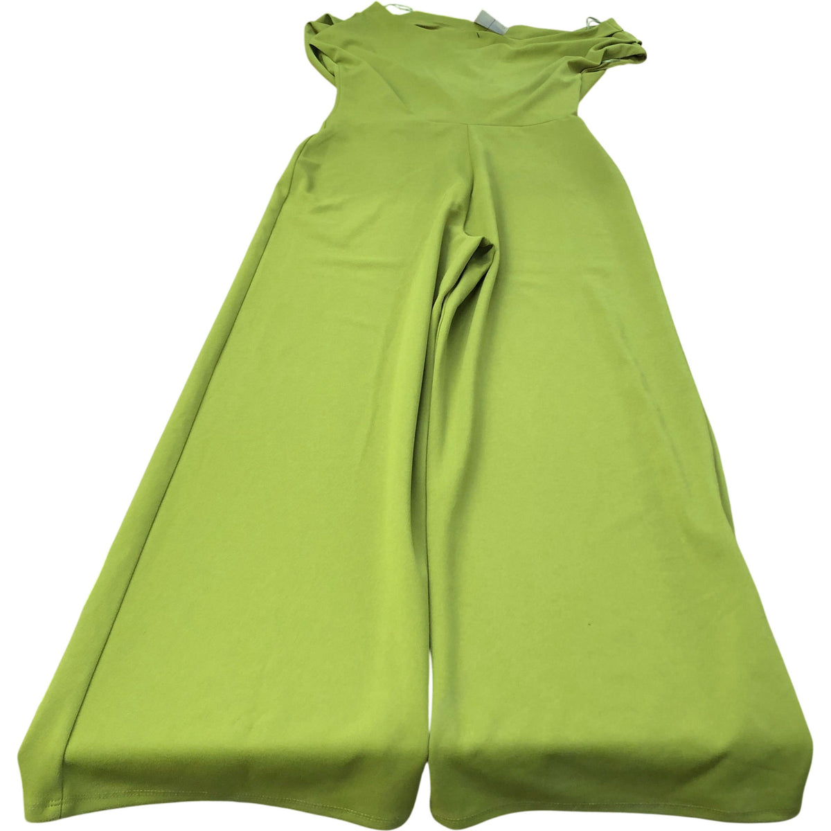 River Island Women's Green Long Jumpsuit Size 12 Polyester Flared Leg