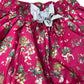 Trotters Red Floral Print Skirt Size 10-11 Years Girls Cotton Elastic Waist