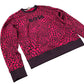 BOSS Women's Crew Neck Sweatshirt Red Heart Print Cotton XS