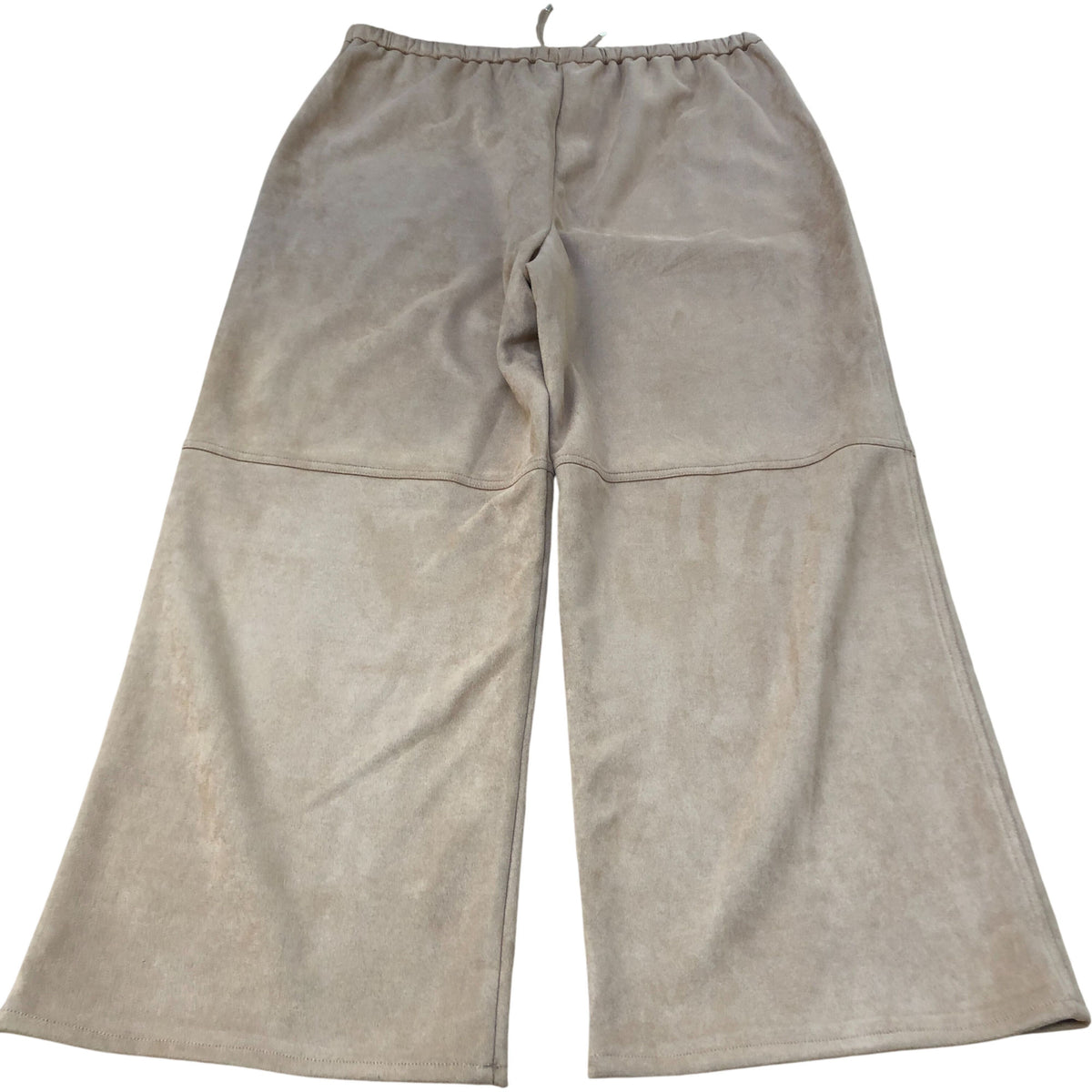 Women's Trousers Comfort Fit Soft Faux Suede Brown Casual