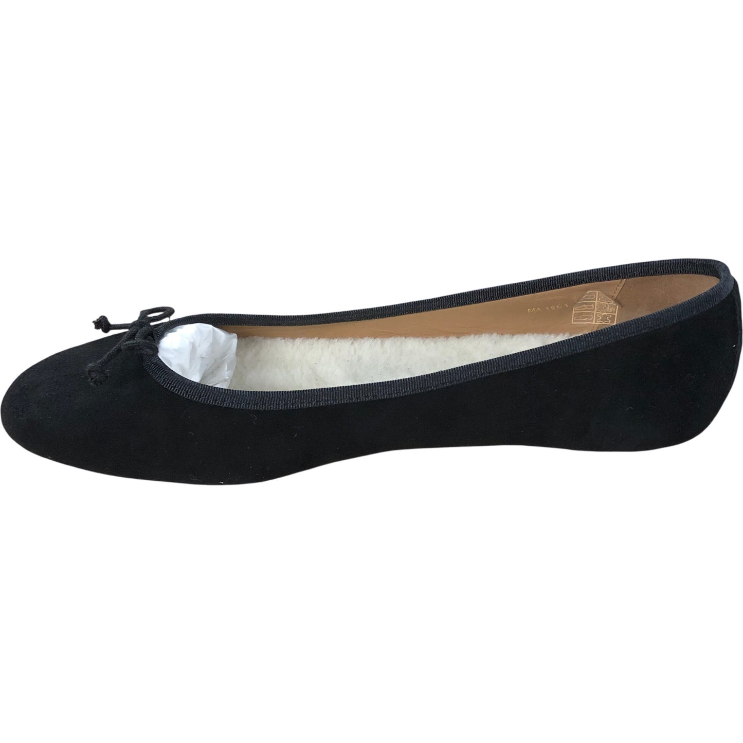Flattered Black Suede Ballerina Flats UK 7 Women's Comfortable Stylish Footwear