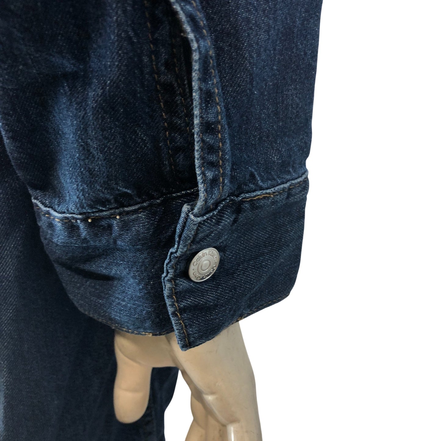 Calvin Klein Jeans Denim Shirt Dress M - UK 10 Women's Casual Long Sleeve Blue