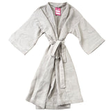 The White Company Waffle Robe Size 12 Women's Organic Cotton Grey Short Sleeves