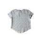 River Island Floral Print Top Blue Cotton Short Sleeve Girls Casual 12-13 Years
