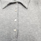 River Island Grey Ribbed Polo Dress UK Size 8 Women's Short Sleeve Casual