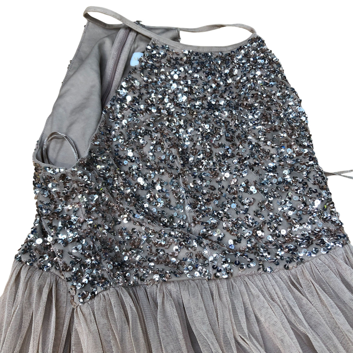 Evening Dress Women's Floor Length Sequin Embellished Nude Special