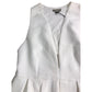 River Island Peplum Top UK Medium Women's White Lightweight Sleeveless Blouse