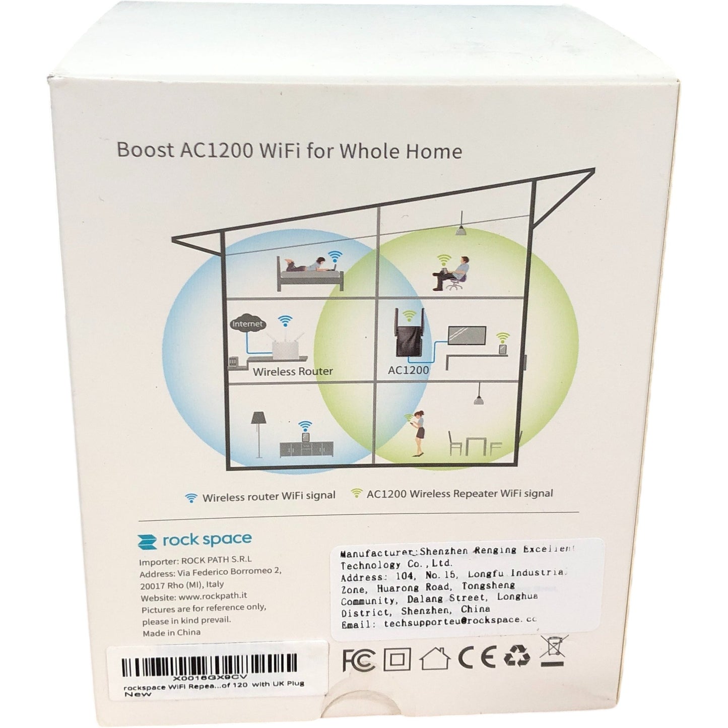 Rock Space AC1200 Dual Band WiFi Repeater New Fast Internet Booster