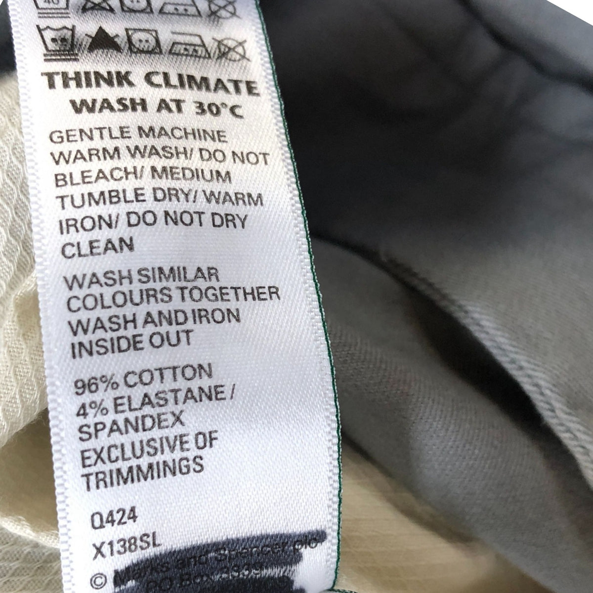 Slim Fit Grey Cotton Ultimate Chino Trousers 30W 31L