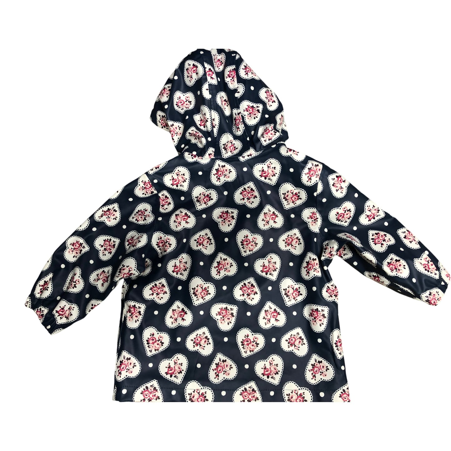 Cath Kids Baby Girls 12-18 Months Floral Heart Print Waterproof Jacket