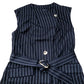 River Island Pinstripe Jacket Women's Sleeveless Belted Formal Style