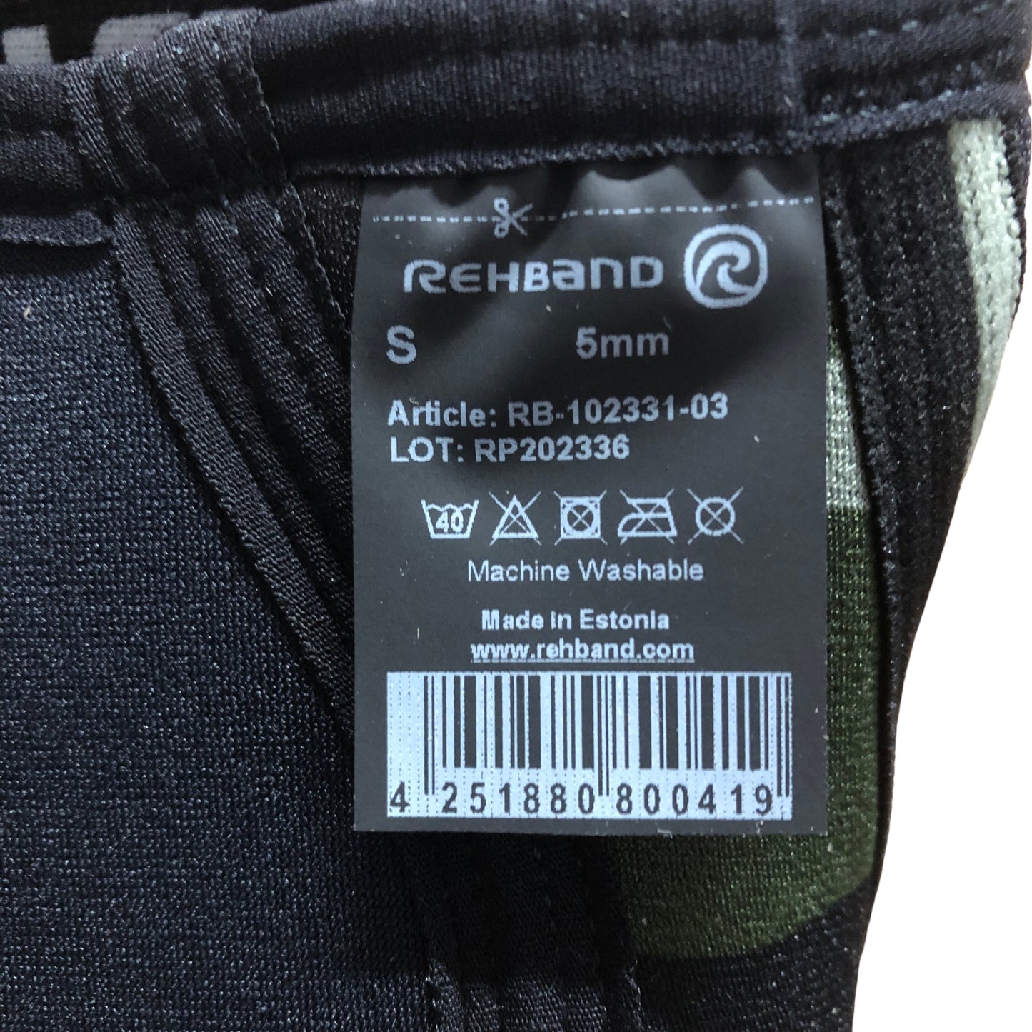 REHBAND RX Elbow Sleeve 5mm Black Camo Small Pair Support Brace - Pair