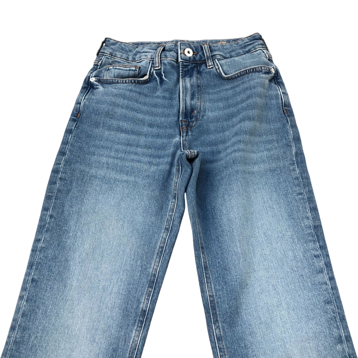 River Island Straight Leg Jeans Women's Light Blue Comfort Stretch Denim