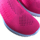 Lightweight Comfort Slip On Trainers Women's Bright Pink UK3.5