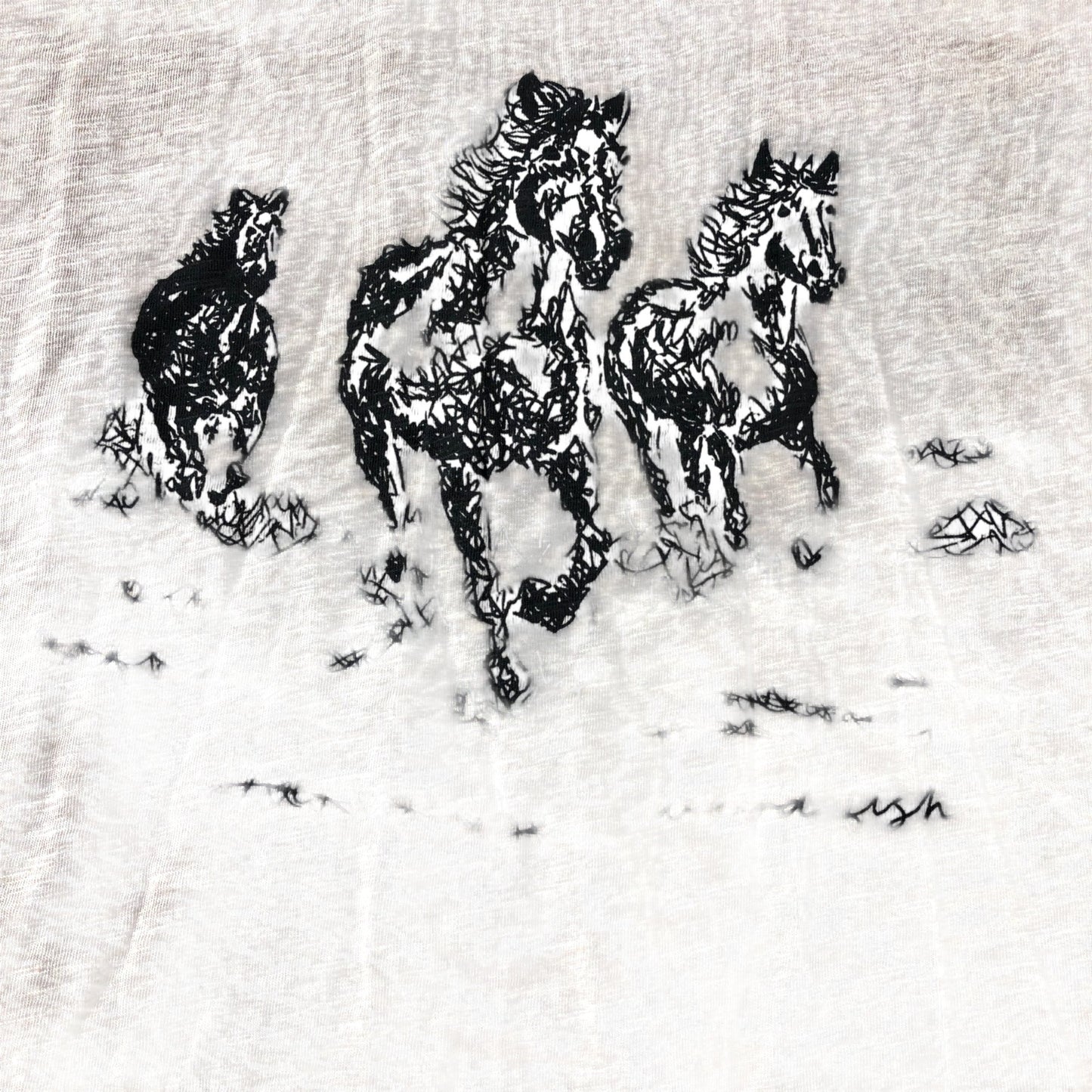 Weird Fish Sand Dune Wild Ponies T-Shirt - Size 12