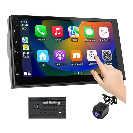 Haudio 7" Universal Car Stereo HD Touchscreen Wireless CarPlay Android Auto