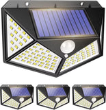Solar Sensor Light 4 Pack 283 LED Outdoor Security Light Motion Detection 3 Mode