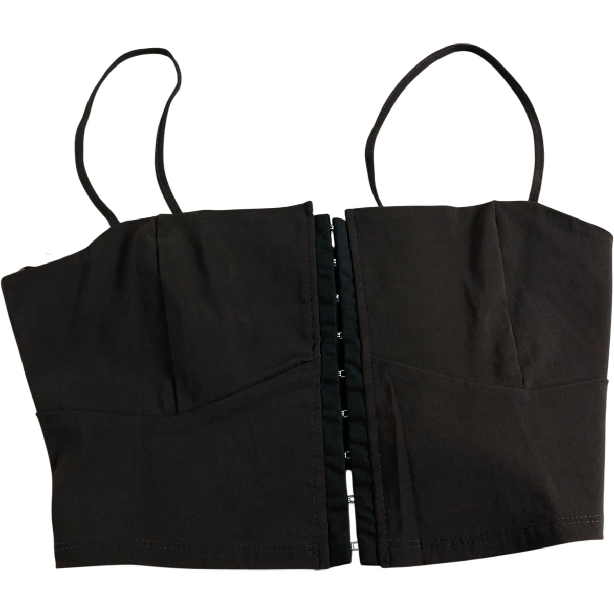 River Island Brown Cropped Bustier Top UK S Women's