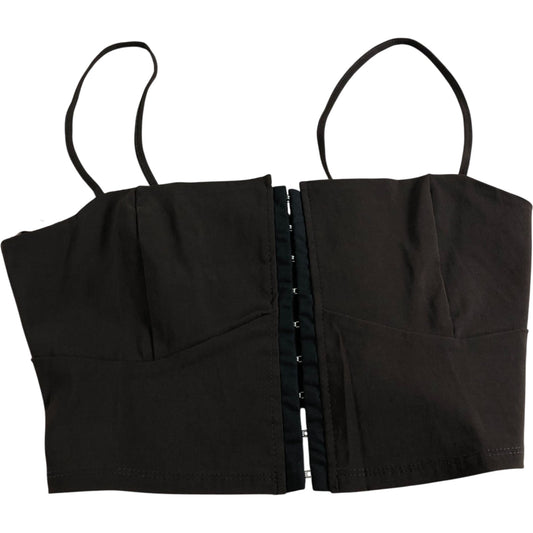 River Island Brown Cropped Bustier Top UK S Women's