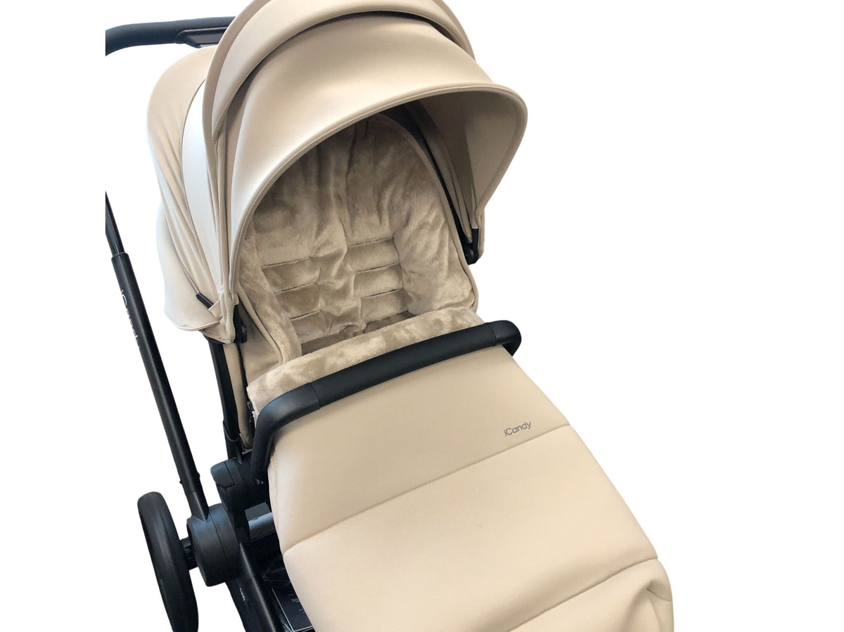 iCandy Core 2 Pushchair Travel System Cream with Carrycot Sandstone