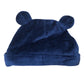 River Island Baby Navy Velvet Playsuit with Bear Hat